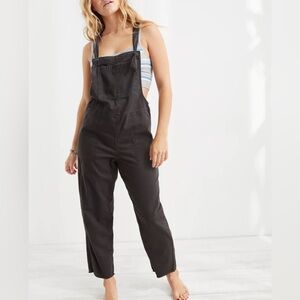 NWT Aerie Werk & Play Twill Women's Charcoal Lightweight Overalls size Small